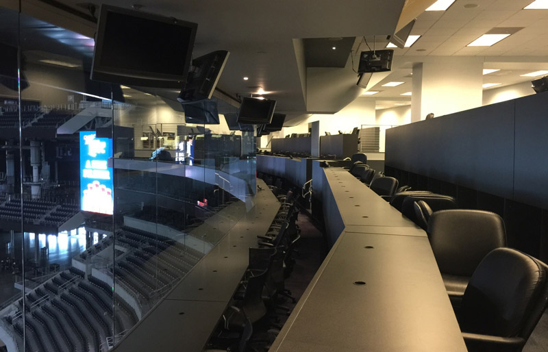 Dallas Cowboys Stadium: Sala de transmissão de TV