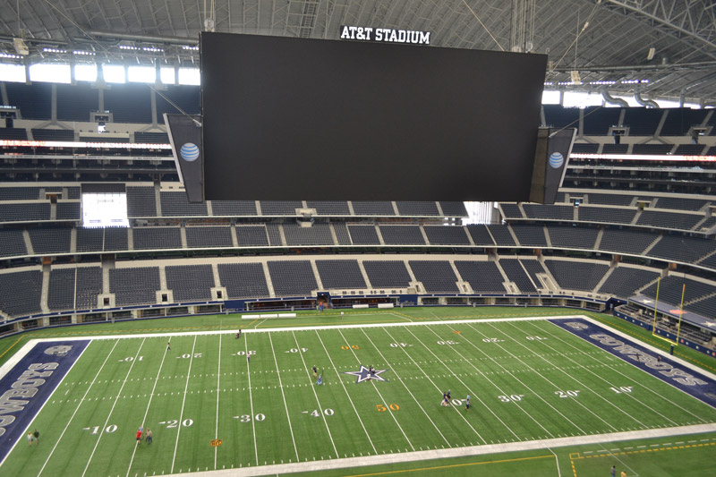 Dallas Cowboys Stadium: vista interna do estádio